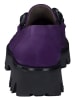 Paul Green Leren mocassins paars/zwart