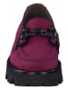 Paul Green Leren mocassins paars/zwart