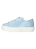 Paul Green Leder-Sneakers in Hellblau/ Weiß