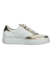 Paul Green Leder-Sneakers in Weiß/ Gold
