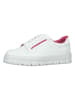 Paul Green Leder-Sneakers in Weiß/ Pink