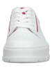 Paul Green Leder-Sneakers in Weiß/ Pink