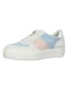 Paul Green Leder-Sneakers in Weiß/ Hellblau/ Rosa