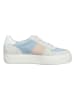 Paul Green Leder-Sneakers in Weiß/ Hellblau/ Rosa
