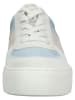 Paul Green Leder-Sneakers in Weiß/ Hellblau/ Rosa