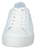 Paul Green Leder-Sneakers in Weiß/ Hellblau