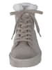 Paul Green Leder-Winterboots in Grau/ Weiß