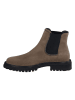 Paul Green Leder-Chelsea-Boots in Braun/ Schwarz