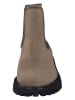 Paul Green Leder-Chelsea-Boots in Braun/ Schwarz