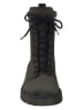 Paul Green Leder-Boots in Grün