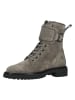Paul Green Leder-Stiefeletten in Khaki