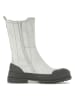 Gabor Leren chelseaboots lichtgrijs/zwart