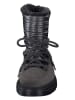 Paul Green Leder-Boots in Schwarz/ Anthrazit