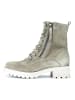Gabor Leder-Stiefeletten in Khaki/ Weiß
