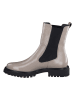 Paul Green Leder-Chelsea-Boots in Grau/ Schwarz