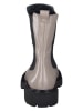Paul Green Leder-Chelsea-Boots in Grau/ Schwarz