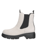 Paul Green Leder-Chelsea-Boots in Weiß/ Schwarz