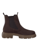 Paul Green Leder-Chelsea-Boots in Braun/ Schwarz