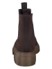 Paul Green Leder-Chelsea-Boots in Braun/ Schwarz