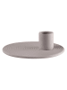 Blomus Kerzenhalter ''Nona'' in Taupe - (H)3,5 x Ø 12 cm