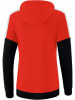 erima Hoodie "Squad" in Schwarz/ Schwarz/ Rot