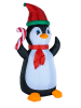Profiline Aufblasbare LED-Dekoleuchte "Penguin" in Bunt - (H)180 cm