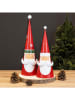 Profiline 2er-Set: Dekofiguren "Santa" in Rot/ Weiß