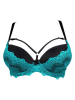 Wiesmann Push-up beha "Ruby" turquoise/zwart