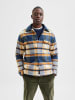 SELECTED HOMME Hemdjacke in Dunkelblau/ Orange
