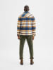 SELECTED HOMME Hemdjacke in Dunkelblau/ Orange