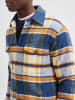 SELECTED HOMME Hemdjacke in Dunkelblau/ Orange