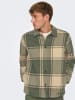 ONLY & SONS Hemdjacke in Khaki/ Beige/ Grün