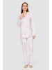 Rösch Pyjama in Weiß/ Rosa