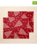Mint Rugs 2-delige set: placemats "Christmas Bethlem" rood - (L)50 x (B)40 cm