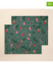 Mint Rugs 2-delige set: placemats "Christmas Maison" groen - (L)50 x (B)40 cm