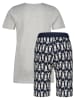 Messi Pyjama in Grau/ Dunkelblau