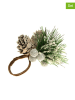 CHAKS 4-delige set: servetringen groen/lichtbruin - (H)11 cm
