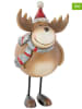 CHAKS 2-delige set: decoratieve figuren lichtbruin - (H)15,5 cm