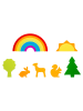SUNNYSUE Acrylvormen "Regenboogwereld" - 14 stuks