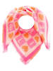 Zwillingsherz Tuch "Kacheln Liebe" in Pink - (L)110 x (B)110 cm