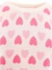 Zwillingsherz Trui "Gestrickte-Herzen" beige/roze