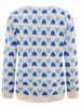 Zwillingsherz Trui "Gestrickte-Herzen" beige/blauw
