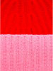 Zwillingsherz Kaschmir-Mütze in Rot/ Rosa