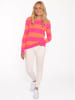 Zwillingsherz Kaschmir-Pullover in Orange/ Pink