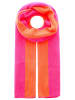 Zwillingsherz Kaschmir-Schal in Orange/ Pink - (L)180 x (B)45 cm