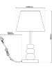 näve Lampa stołowa w kolorze czarno-brązowo-szarym - wys. 50 x Ø 28 cm