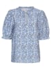 MOSS COPENHAGEN Bluse "Liriana Taila" in Hellblau/ Weiß/ Schwarz