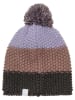 Color Kids Muts met pompon paars/lichtbruin/bruin
