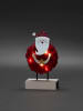Konstsmide Houten ledsilhouet "Santa" rood/wit - (B)10 x (H)18,5 x (D)4,5 cm