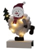 Konstsmide Drewniana dekoracja LED w kolorze biało-czerwonym - 12,5 x 18,5 x 4,5 cm